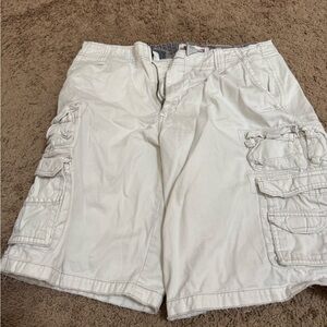White Plugg cargo shorts size 34.  No stains, rips, etc.